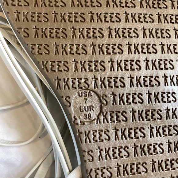 NWOT Tkees wrap sandals Lilu in Off white US 7 - Picture 5 of 6